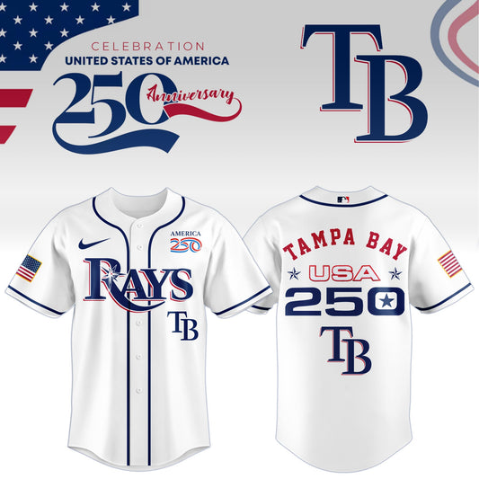 America’s 250th Anniversary Tampa Bay Rays Baseball Jersey - Premium Quality