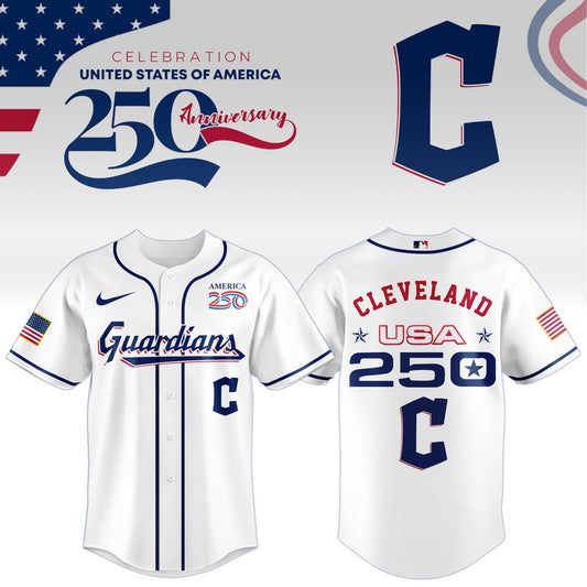 America’s 250th Anniversary Cleveland Guardians Baseball Jersey - Premium Quality