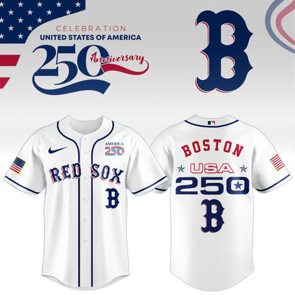 America’s 250th Anniversary Boston Red Sox Baseball Jersey - Premium Quality