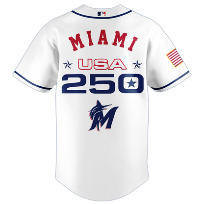 America’s 250th Anniversary Miami Marlins Baseball Jersey - Premium Quality