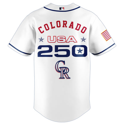 America’s 250th Anniversary Colorado Rockies Baseball Jersey - Premium Quality