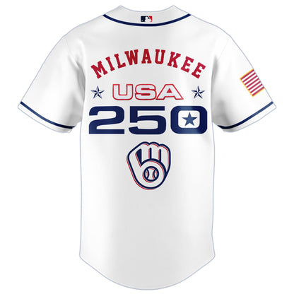 America’s 250th Anniversary Milwaukee Brewers Baseball Jersey - Premium Quality