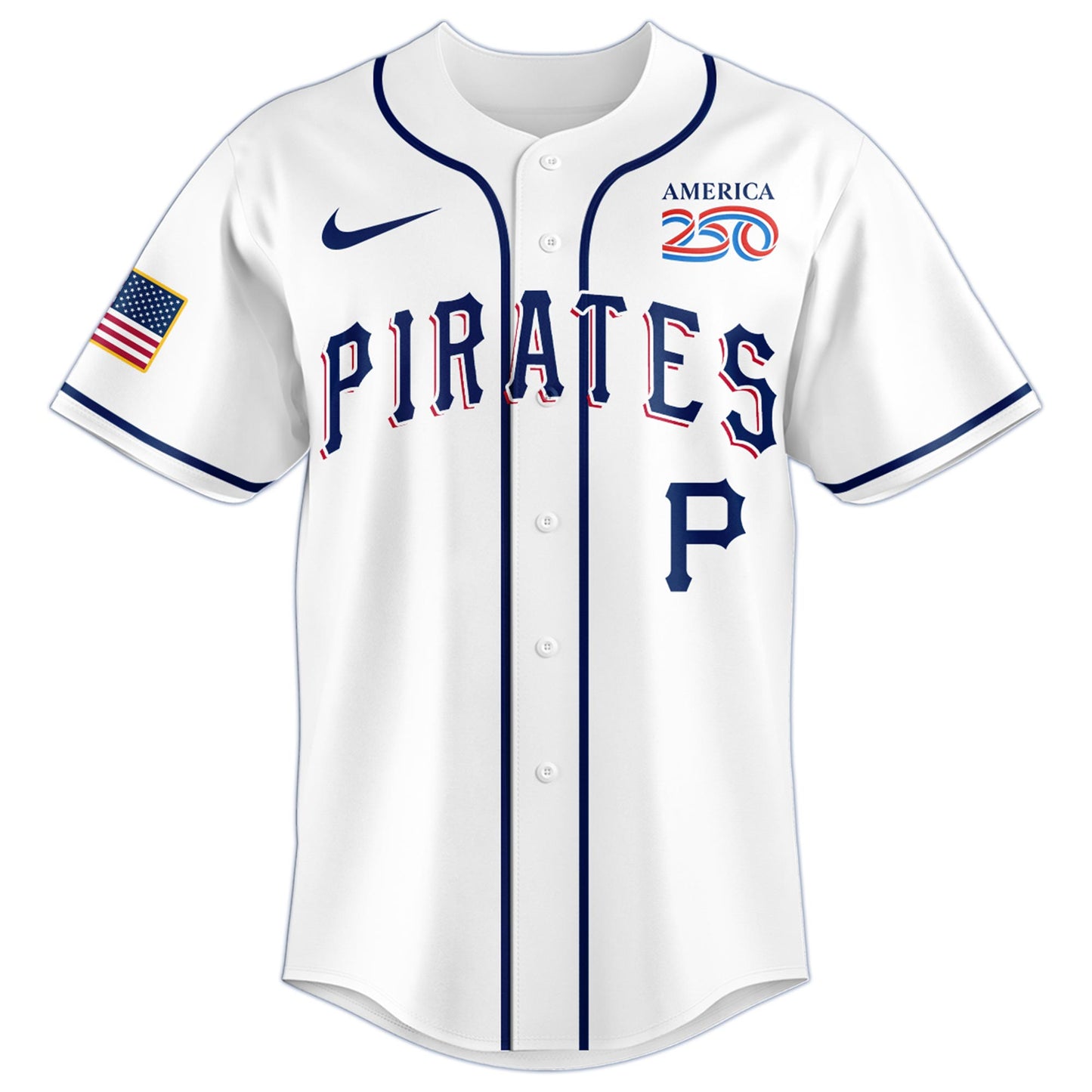 America’s 250th Anniversary Pittsburgh Pirates Baseball Jersey - Premium Quality