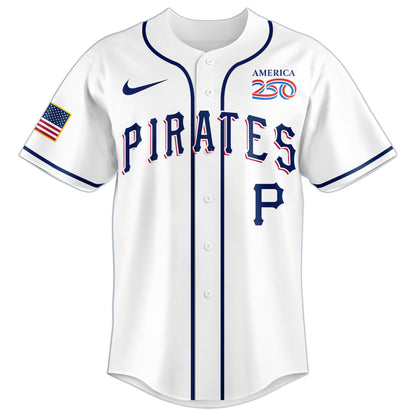 America’s 250th Anniversary Pittsburgh Pirates Baseball Jersey - Premium Quality