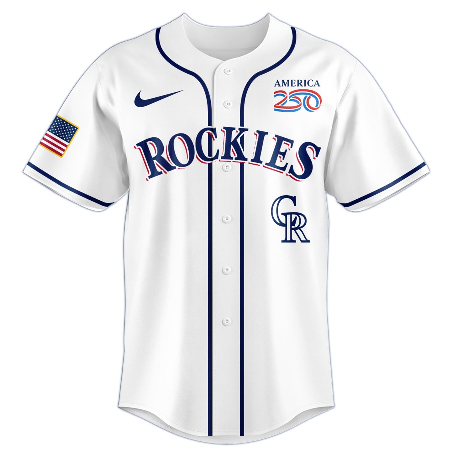 America’s 250th Anniversary Colorado Rockies Baseball Jersey - Premium Quality