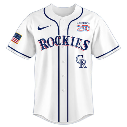 America’s 250th Anniversary Colorado Rockies Baseball Jersey - Premium Quality