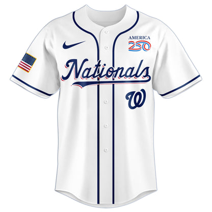 America’s 250th Anniversary Washington Nationals Baseball Jersey - Premium Quality