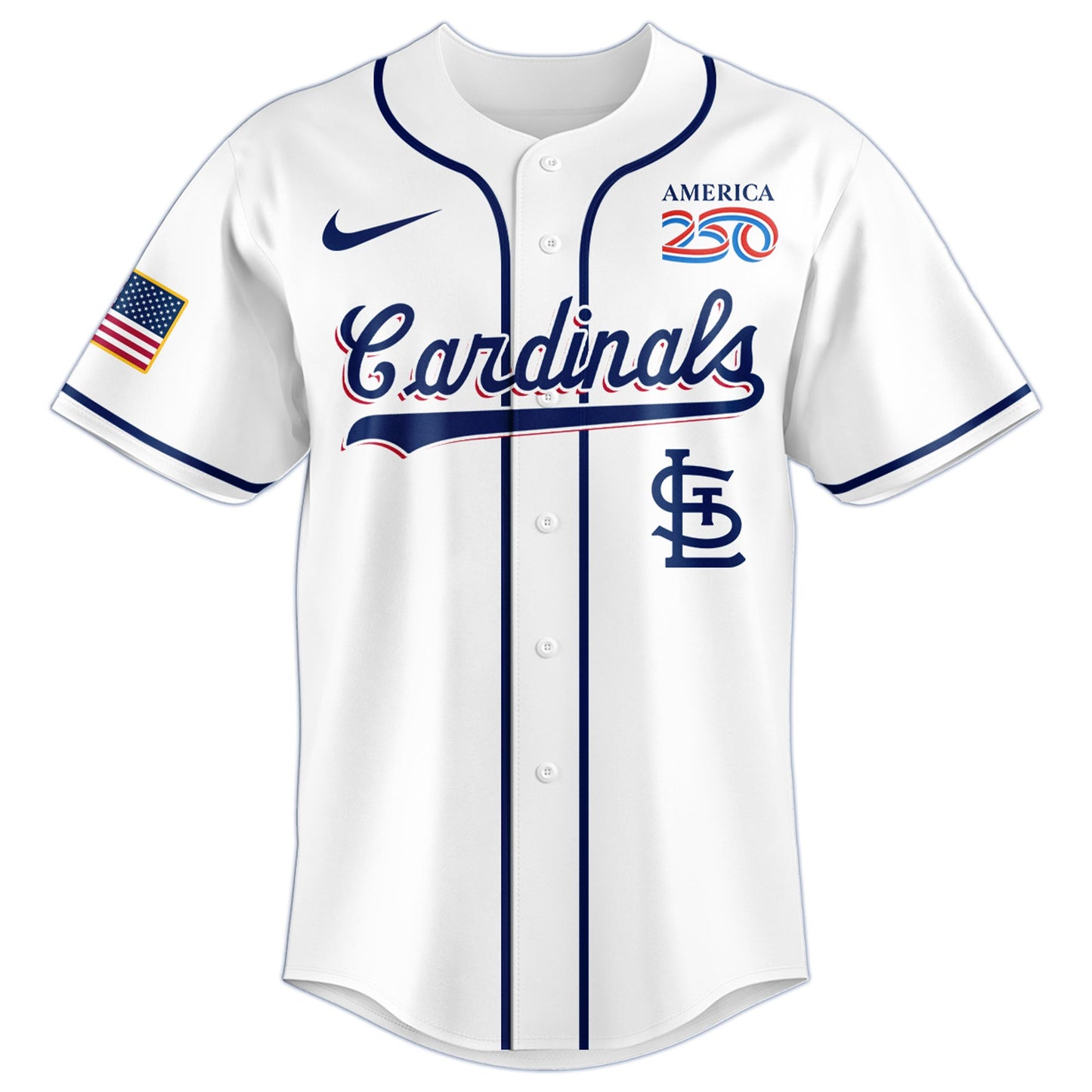 America’s 250th Anniversary St. Louis Cardinals Baseball Jersey - Premium Quality