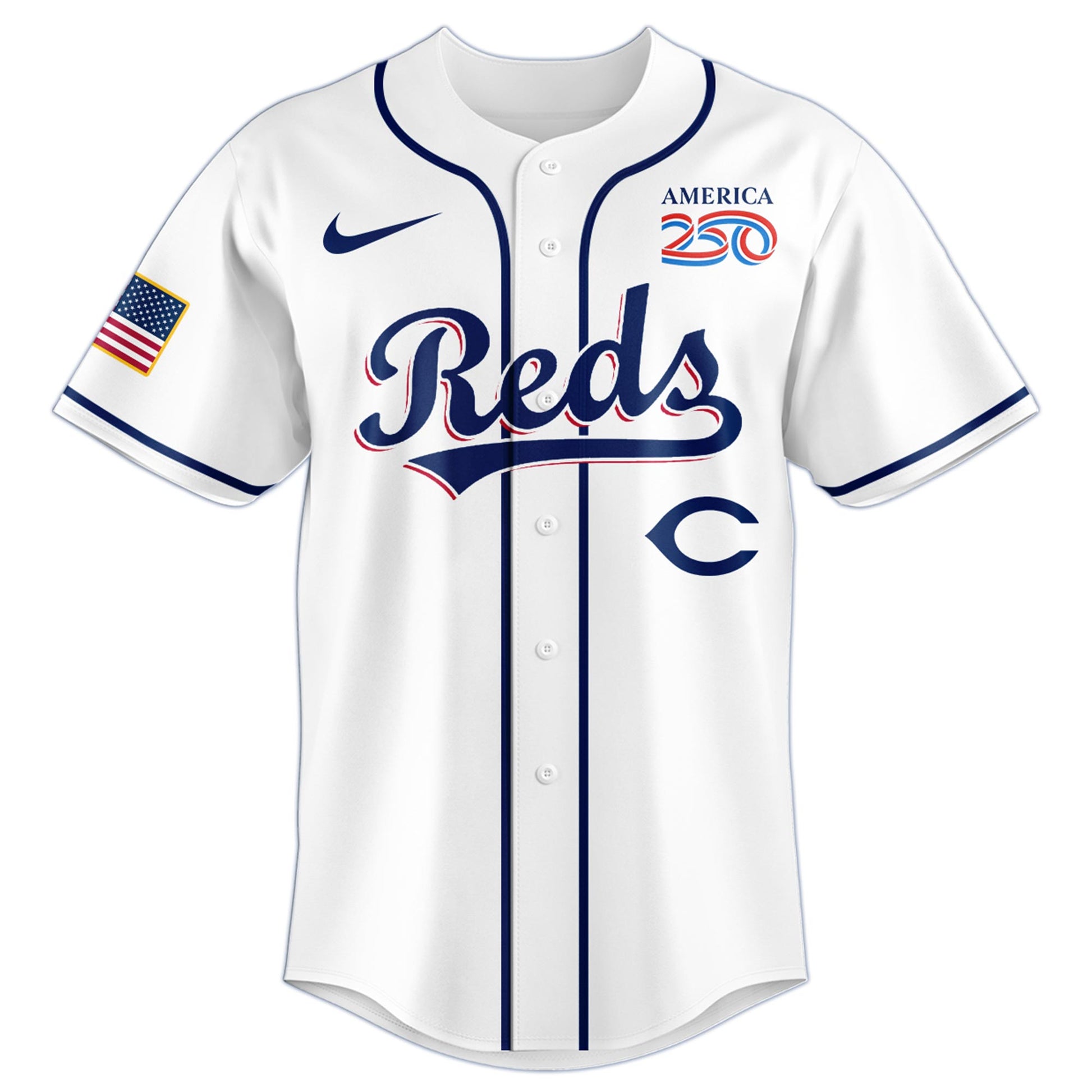 America’s 250th Anniversary Cincinnati Reds Baseball Jersey - Premium Quality
