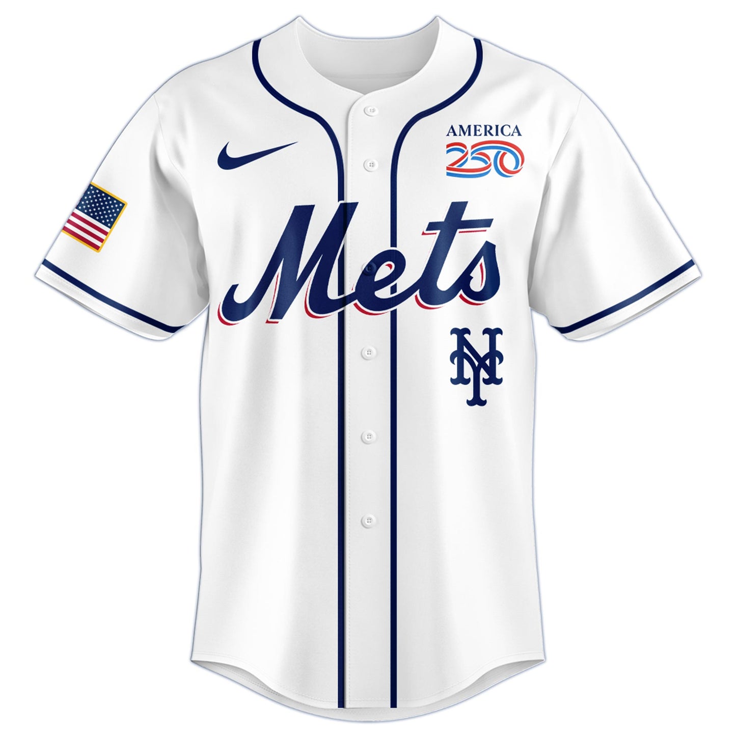 America’s 250th Anniversary New York Mets Baseball Jersey - Premium Quality