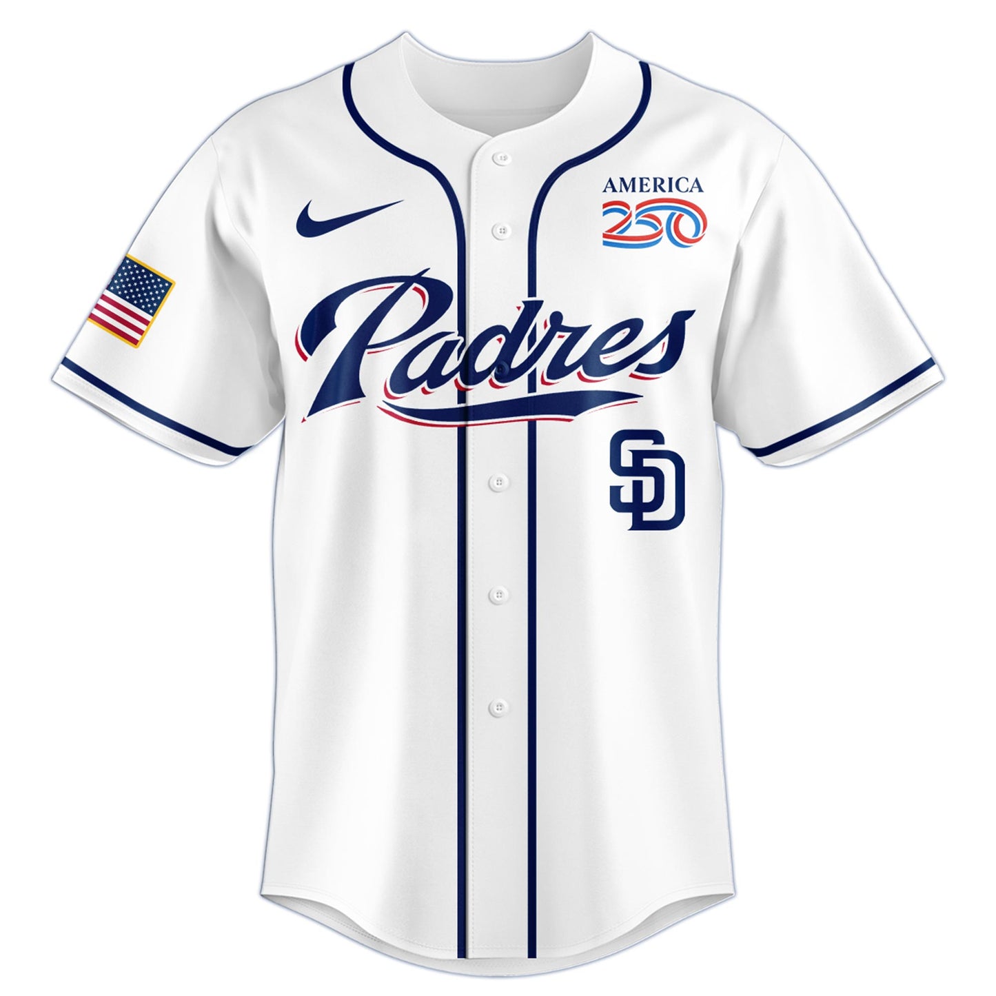 America’s 250th Anniversary San Diego Padres Baseball Jersey - Premium Quality