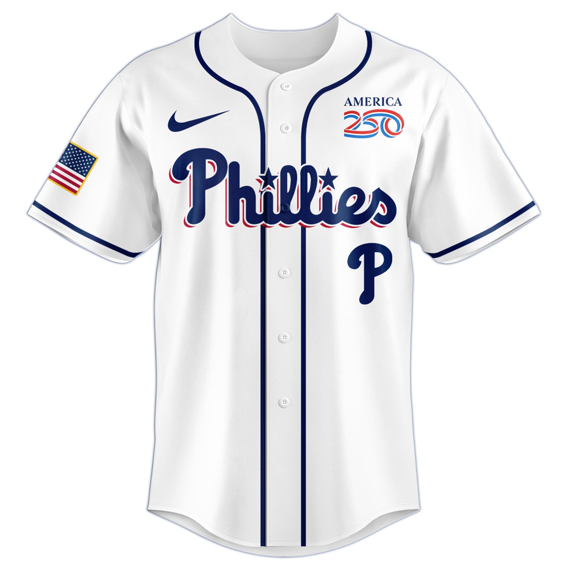 America’s 250th Anniversary Philadelphia Phillies Baseball Jersey - Premium Quality