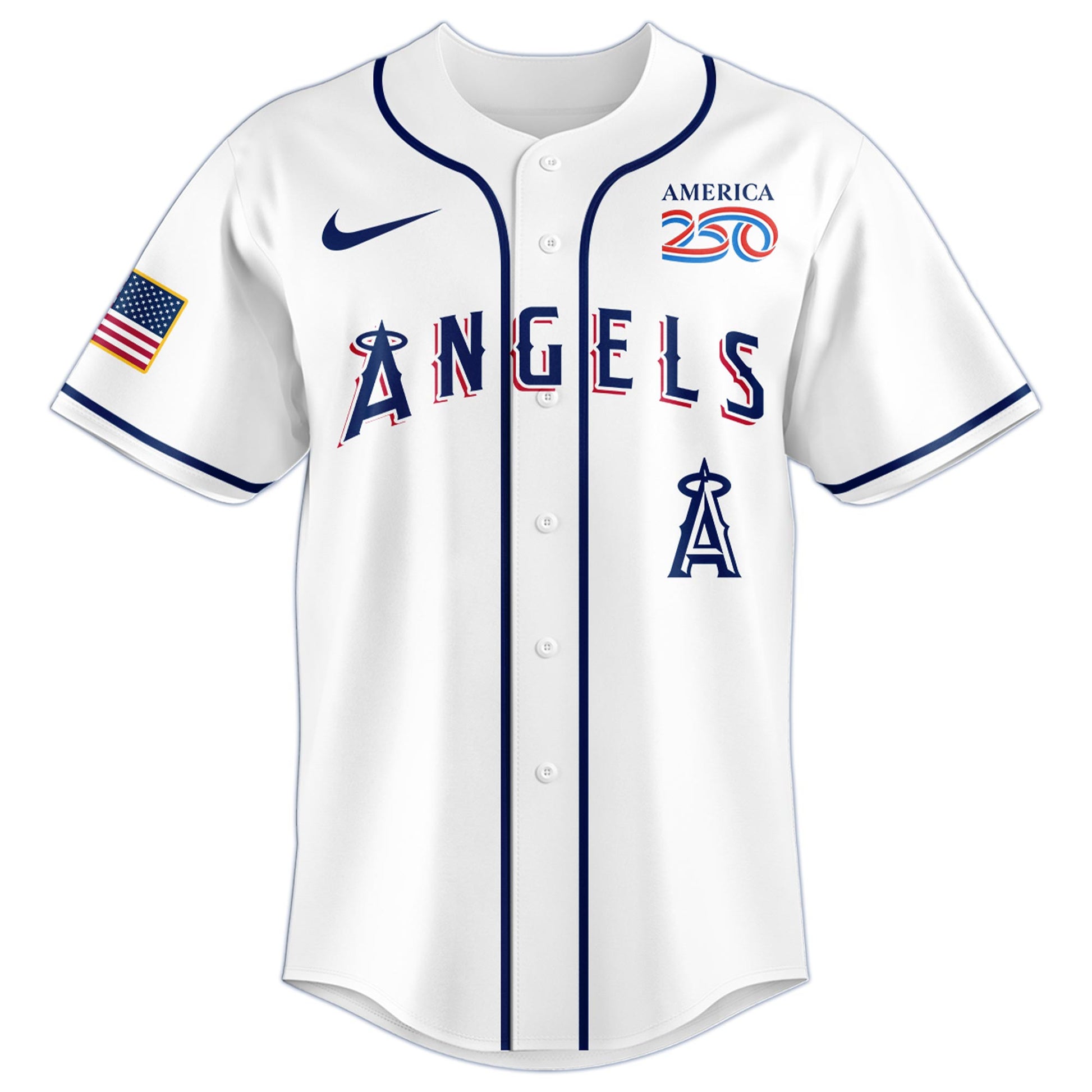 America’s 250th Anniversary Los Angeles Angels Baseball Jersey - Premium Quality