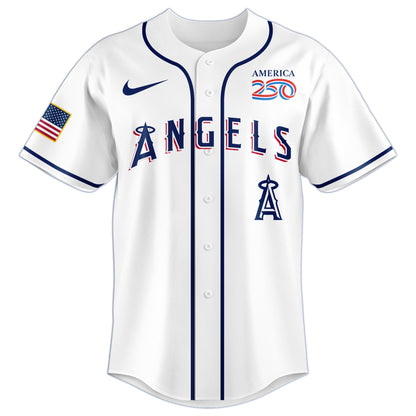 America’s 250th Anniversary Los Angeles Angels Baseball Jersey - Premium Quality