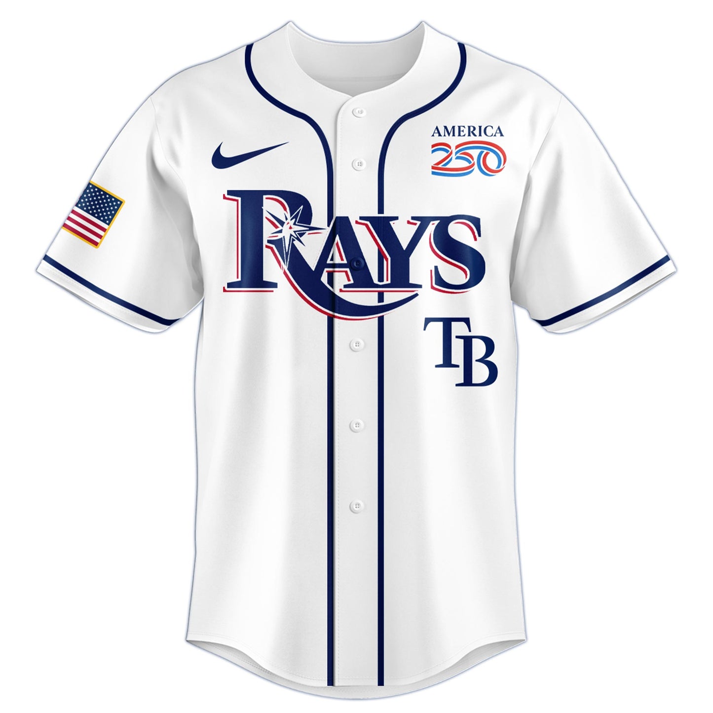 America’s 250th Anniversary Tampa Bay Rays Baseball Jersey - Premium Quality