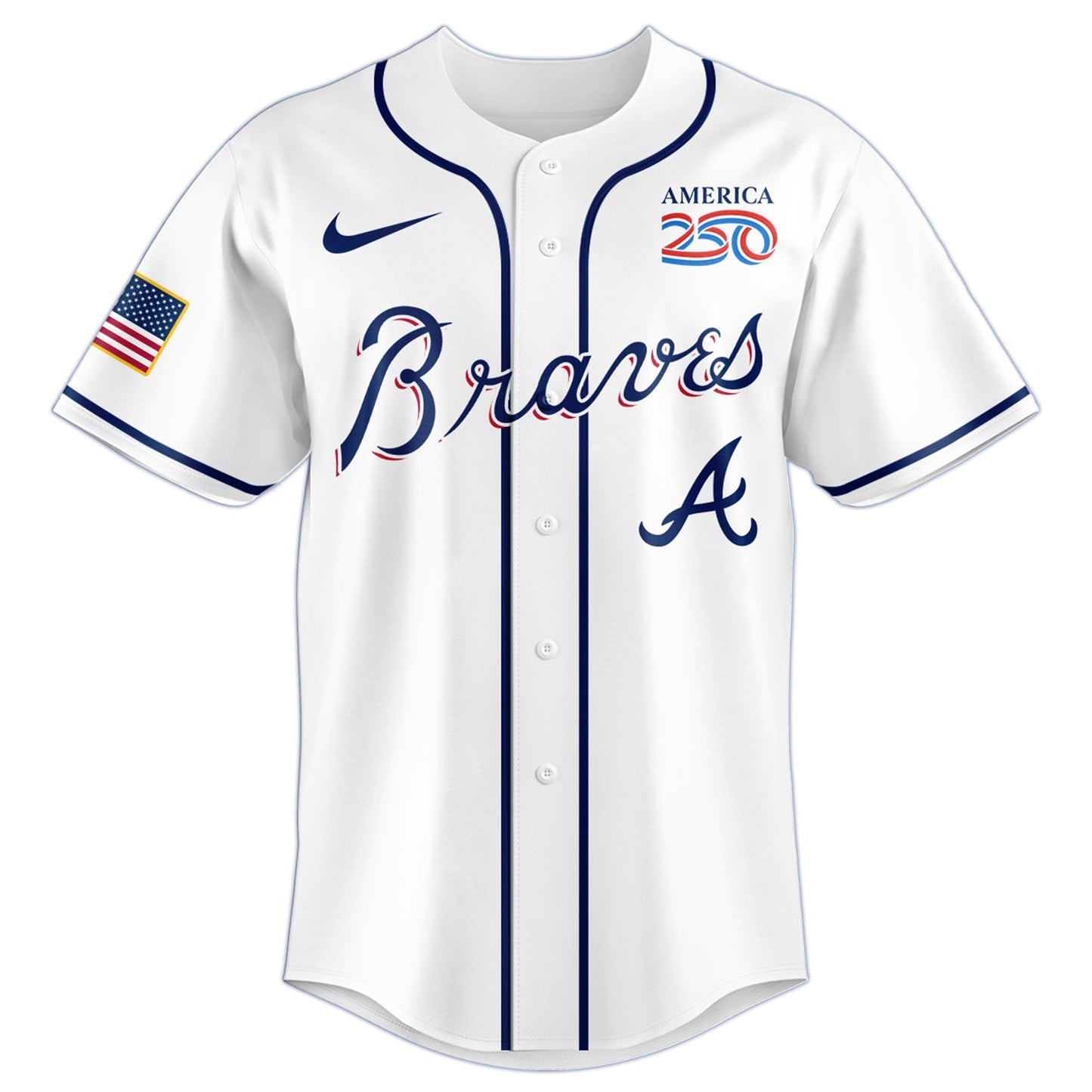 America’s 250th Anniversary Atlanta Braves Baseball Jersey - Premium Quality
