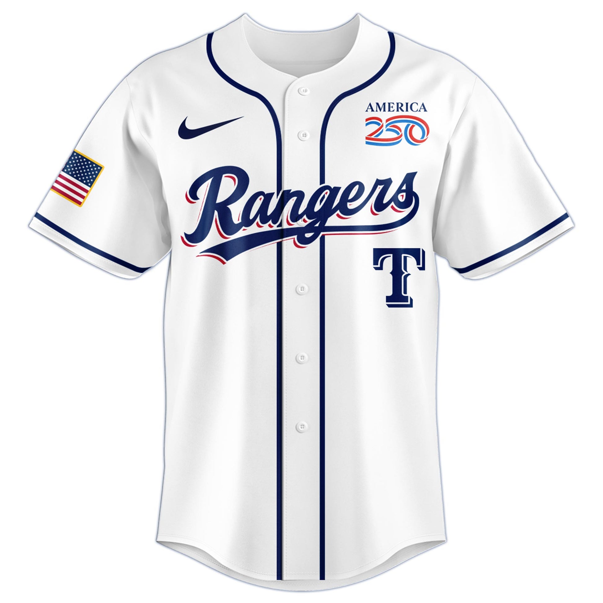 America’s 250th Anniversary Texas Rangers Baseball Jersey - Premium Quality