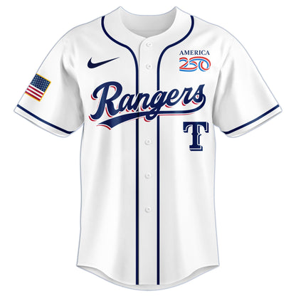 America’s 250th Anniversary Texas Rangers Baseball Jersey - Premium Quality