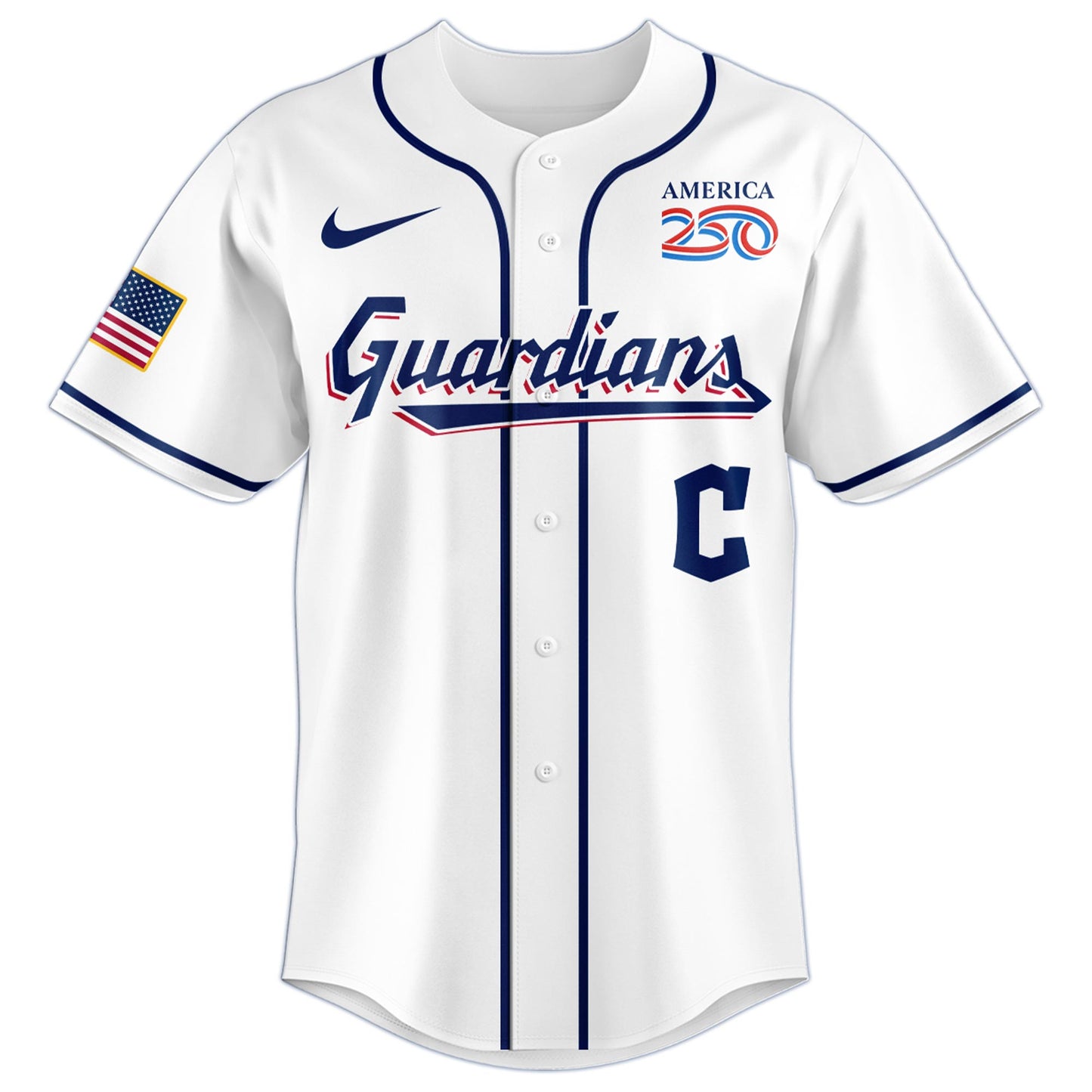 America’s 250th Anniversary Cleveland Guardians Baseball Jersey - Premium Quality