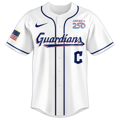 America’s 250th Anniversary Cleveland Guardians Baseball Jersey - Premium Quality