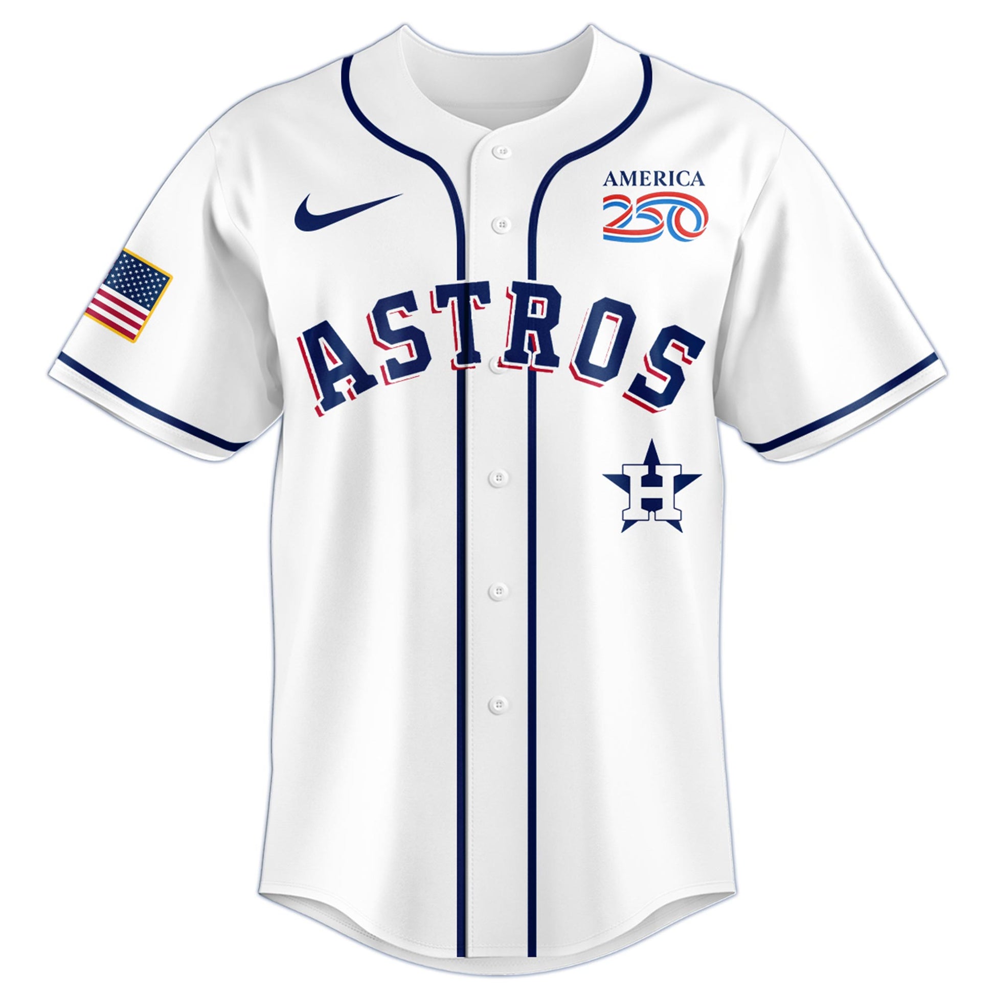 America’s 250th Anniversary Houston Astros Baseball Jersey - Premium Quality