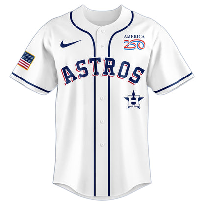 America’s 250th Anniversary Houston Astros Baseball Jersey - Premium Quality