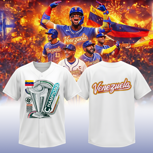 The Best Baseball In The World - Venezuela Baseball 2026 World Baseball Classic Jersey White