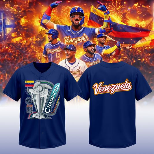 The Best Baseball In The World - Venezuela Baseball 2026 World Baseball Classic Jersey Blue