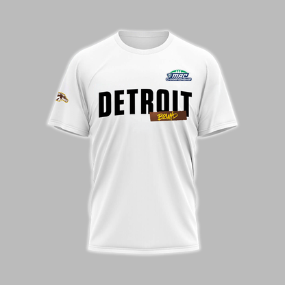 We Are 2025 MAC Champs - THE BRONCOS ARE DETROIT BOUND! - Western Michigan Football White T-Shirt - Unisex - 100% Cotton