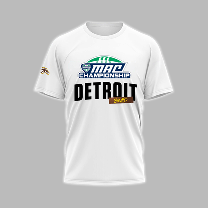 THE BRONCOS ARE DETROIT BOUND! - Western Michigan Football White T-Shirt - Unisex - 100% Cotton