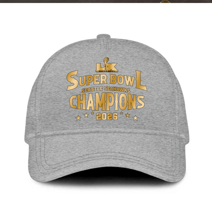 Seattle Seahawks 2026 Super Bowl LX Tshirt Golden Gray