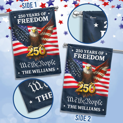 Custom American Flag, Personalized 250 Years of Freedom Home Decor US Flag