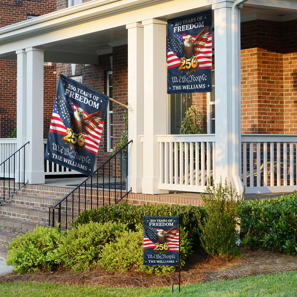 Custom American Flag, Personalized 250 Years of Freedom Home Decor US Flag
