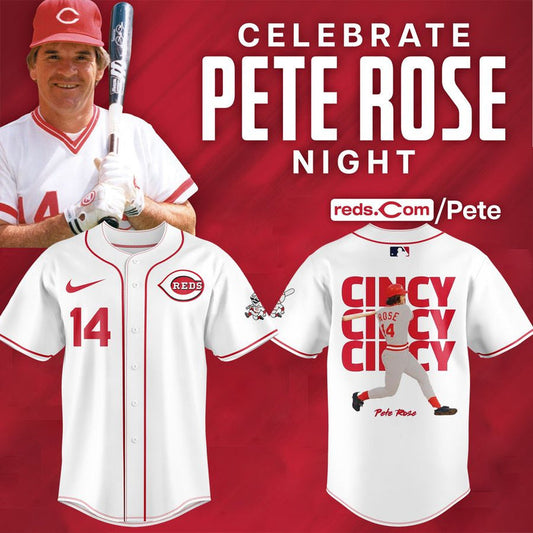 Cincinnati Reds Baseball Jersey x x 2025 Pete Rose Night