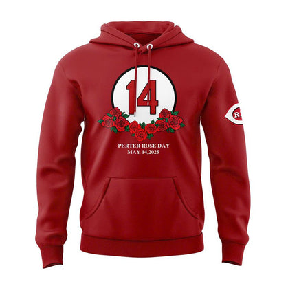 Cincinnati Reds Baseball Hoodie For 2025 Pete Rose Day