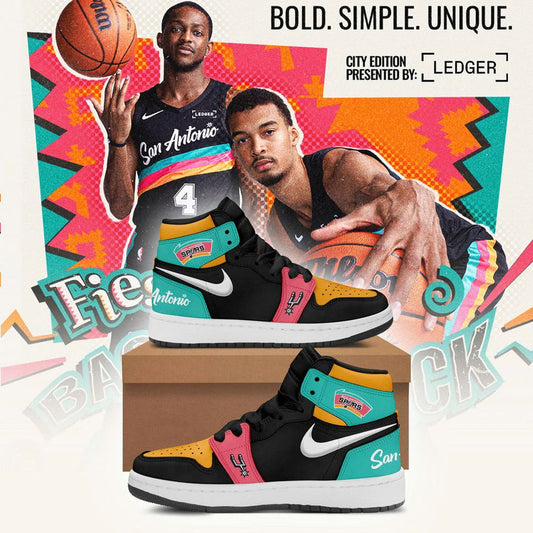San Antonio Spurs Back To Black City Edition Sneaker Shoes | KM72