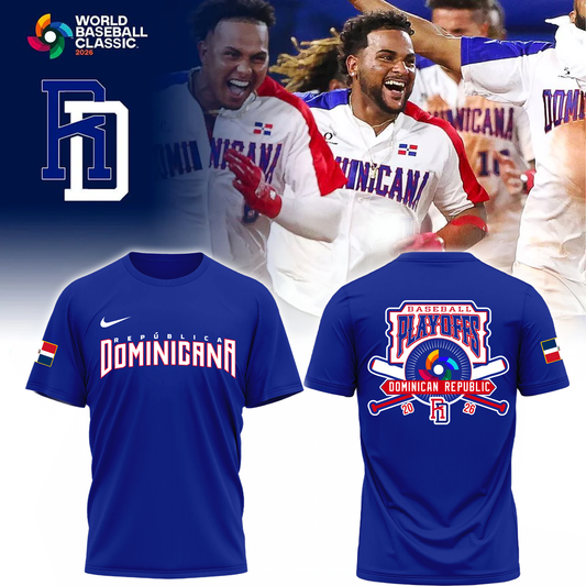 Dominican Republic Baseball 2026 World Baseball Classic Baseball T-Shirt Blue