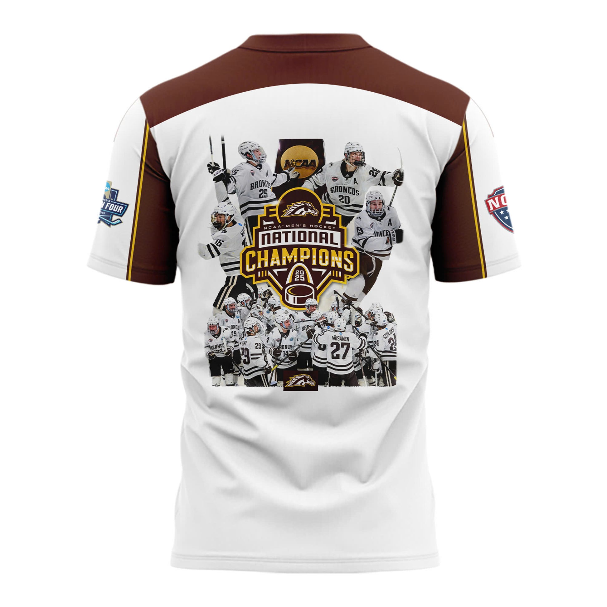 Western Michigan University Broncos Special New National Mens Hockey Champions T-Shirt