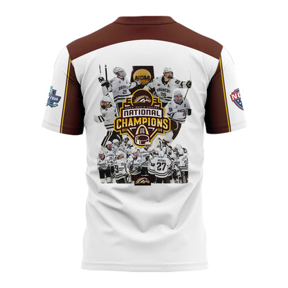 Western Michigan University Broncos Special New National Mens Hockey Champions T-Shirt