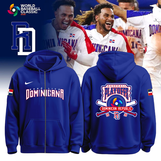 Dominican Republic Baseball 2026 World Baseball Classic Limited Zip Hoodie Blue