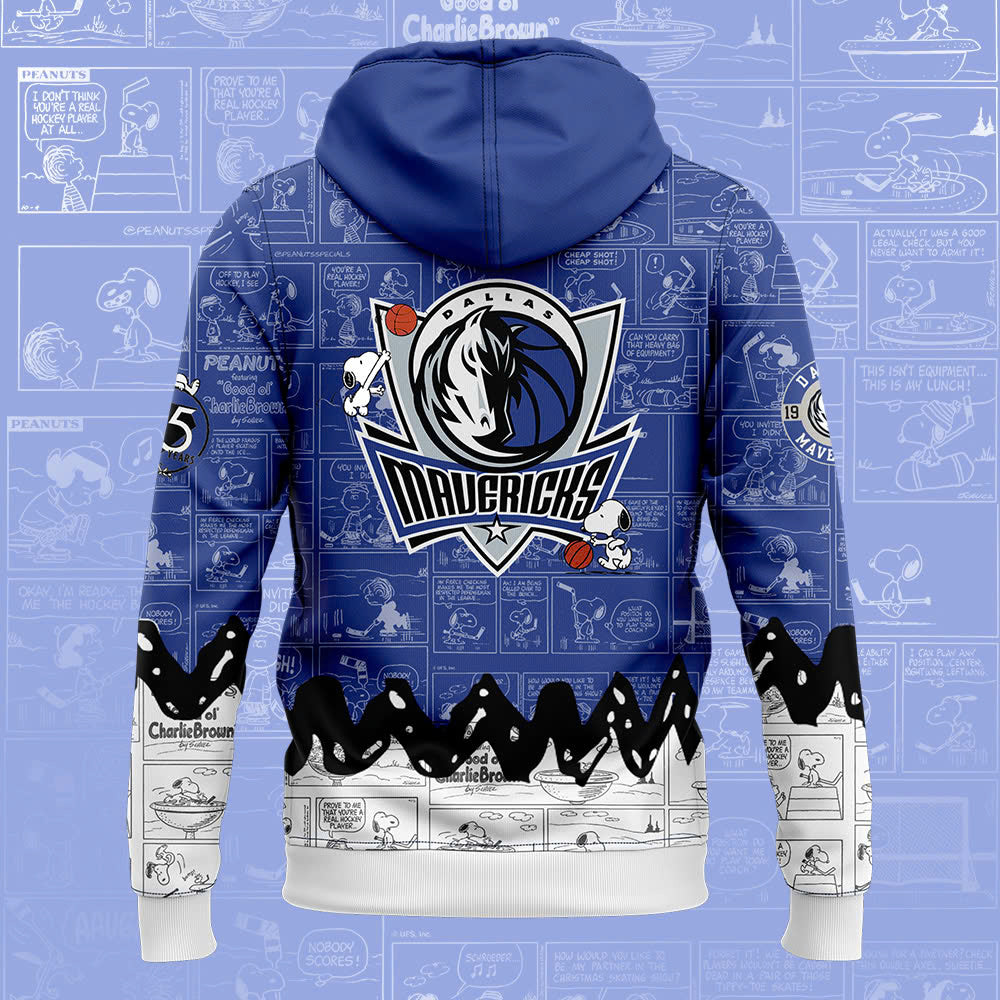 Dallas Mavericks Hoodie 75th Anniversary of Peanuts Hoodie