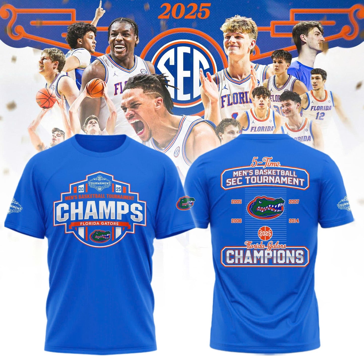 Florida Gators 2025 SEC Men’s Basketball Conference Tournament Champions Locker Room Limited Edition