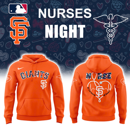 San Francisco Giants Baseball Orange Hoodie For Nurses Night 2025 Season