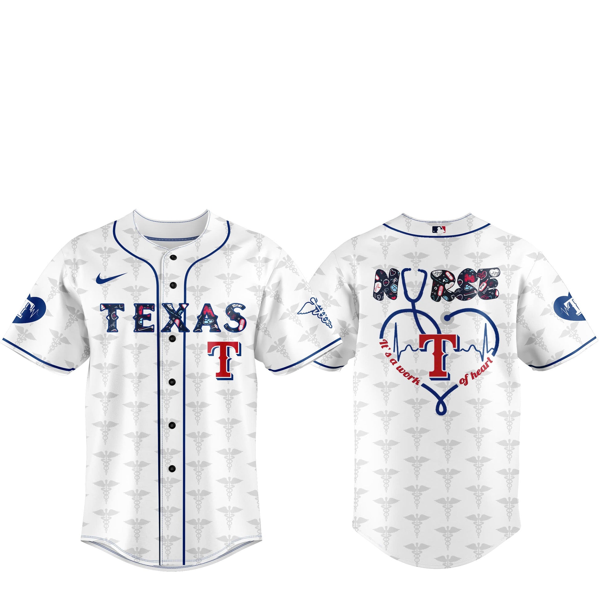 Texas Rangers Baseball White Jersey