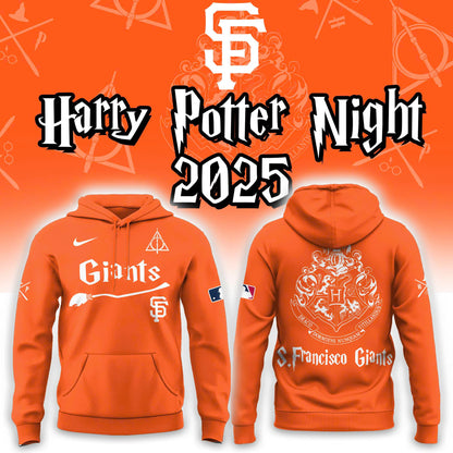 2026 San Francisco Giants x Harry Potter Hoodie Jogger And Cap Outfit Orange