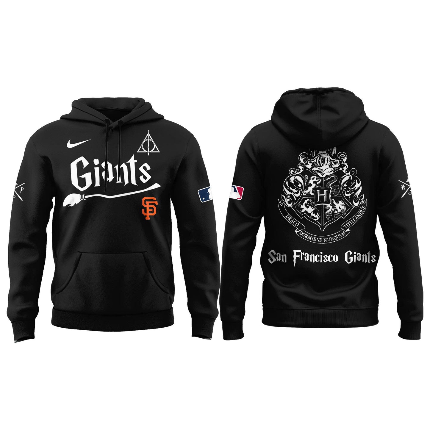 2026 San Francisco Giants Harry Potter Hoodie Jogger And Cap Outfit Black