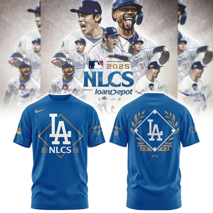 Los Angeles Dodgers Blue National League Division Series Champions Locker Room Combo Tshirt