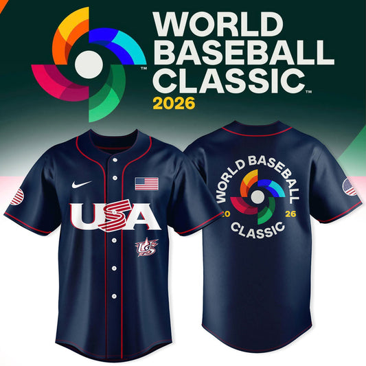 USA Baseball Classic Jersey - 2026 World Baseball Classic Uniform - Navy