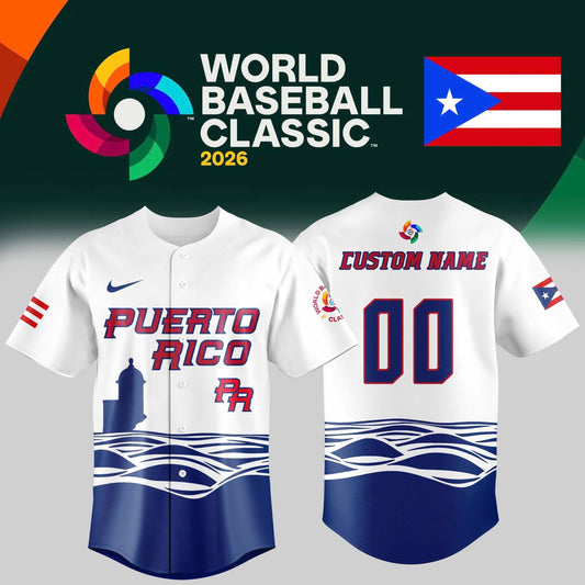 Puerto Rico World Baseball Classic 2026 Edition Jersey - Custom Name and Number