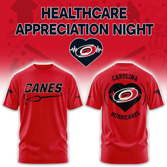 2026 Carolina Hurricanes Healthcare Appreciation Night Limited Edition T-Shirt, Jogger And Cap Outfit Red